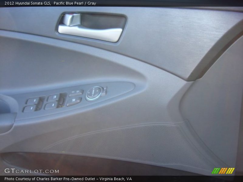 Pacific Blue Pearl / Gray 2012 Hyundai Sonata GLS