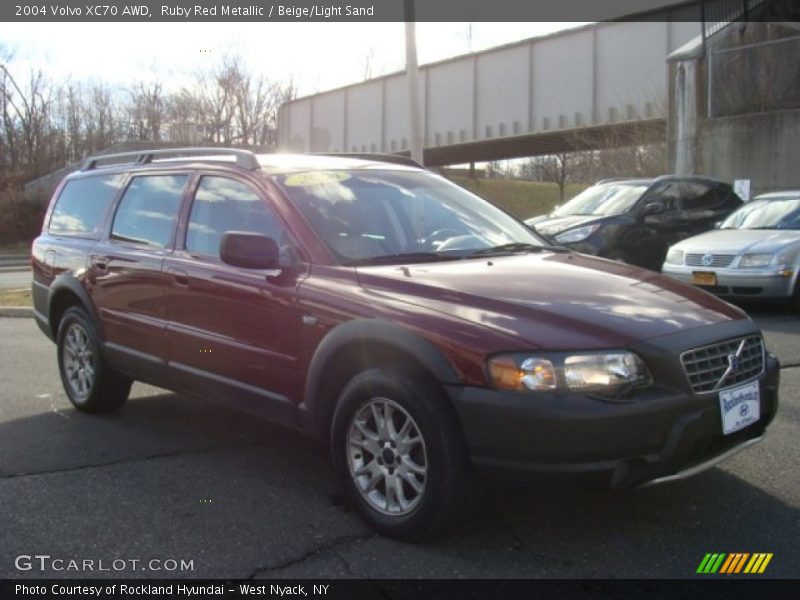 Ruby Red Metallic / Beige/Light Sand 2004 Volvo XC70 AWD