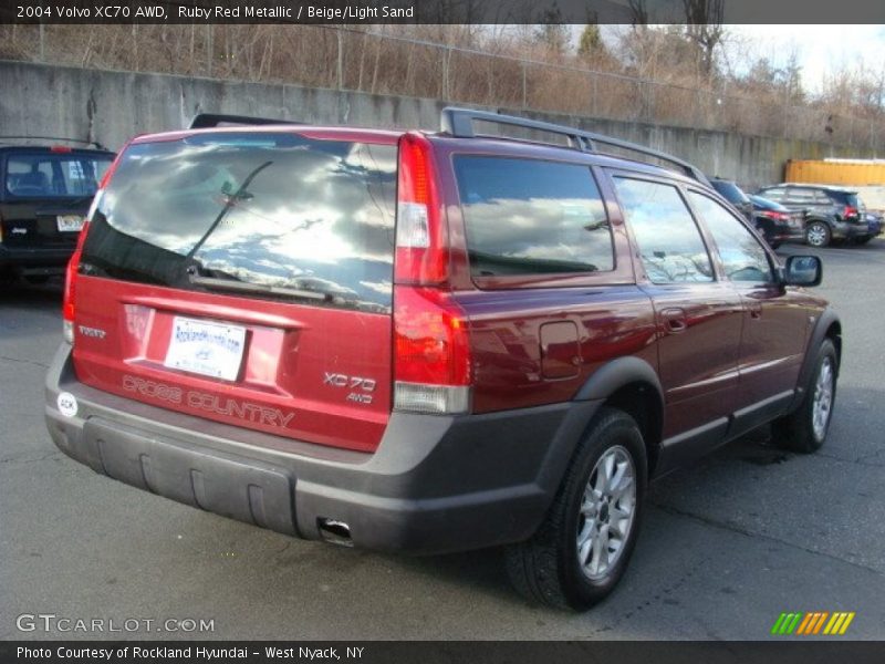 Ruby Red Metallic / Beige/Light Sand 2004 Volvo XC70 AWD