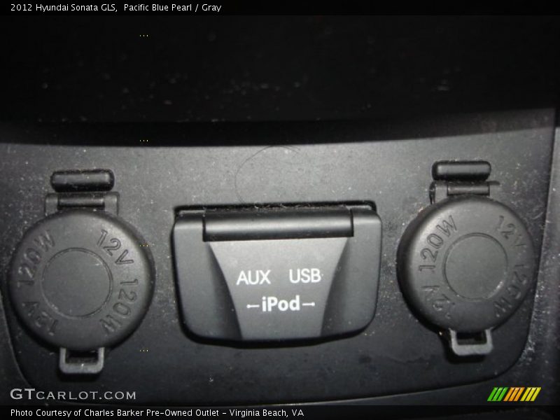 Pacific Blue Pearl / Gray 2012 Hyundai Sonata GLS