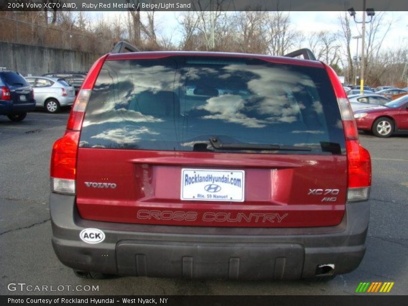 Ruby Red Metallic / Beige/Light Sand 2004 Volvo XC70 AWD