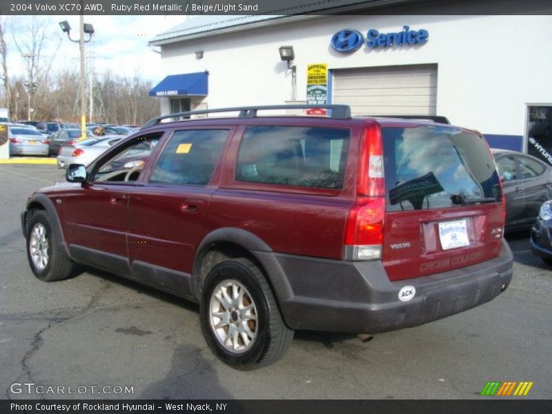 Ruby Red Metallic / Beige/Light Sand 2004 Volvo XC70 AWD