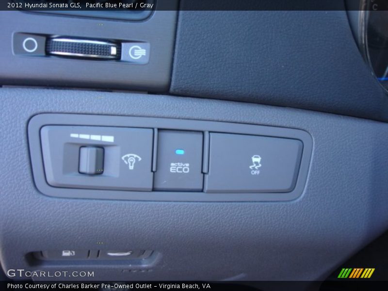 Pacific Blue Pearl / Gray 2012 Hyundai Sonata GLS