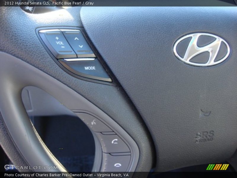 Pacific Blue Pearl / Gray 2012 Hyundai Sonata GLS