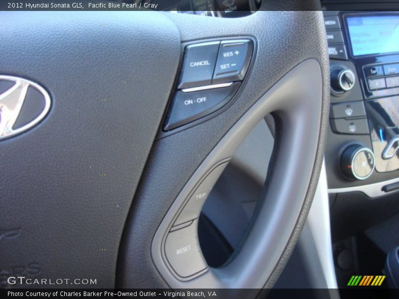 Pacific Blue Pearl / Gray 2012 Hyundai Sonata GLS