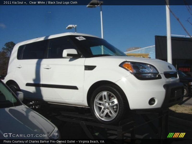 Clear White / Black Soul Logo Cloth 2011 Kia Soul +