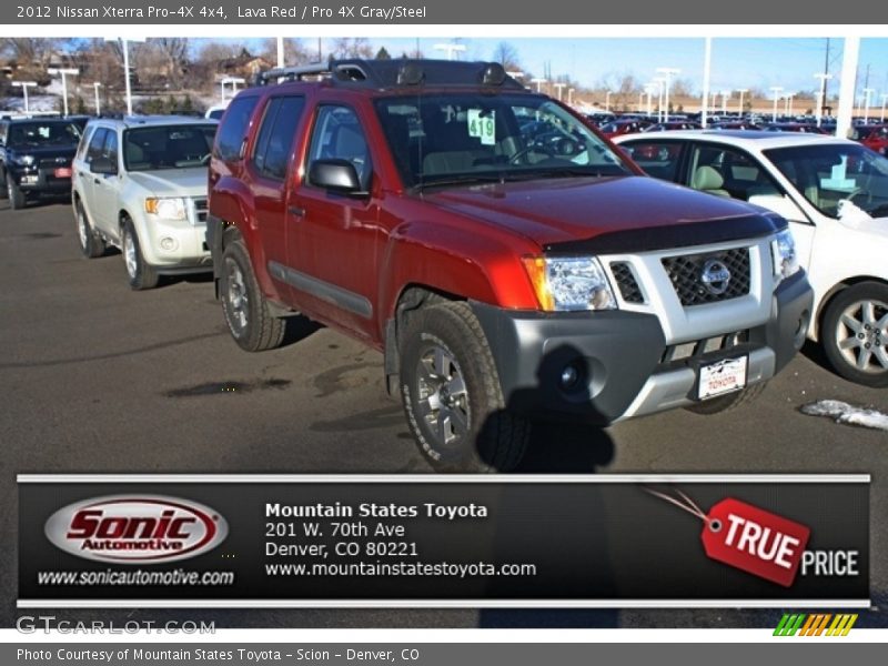 Lava Red / Pro 4X Gray/Steel 2012 Nissan Xterra Pro-4X 4x4