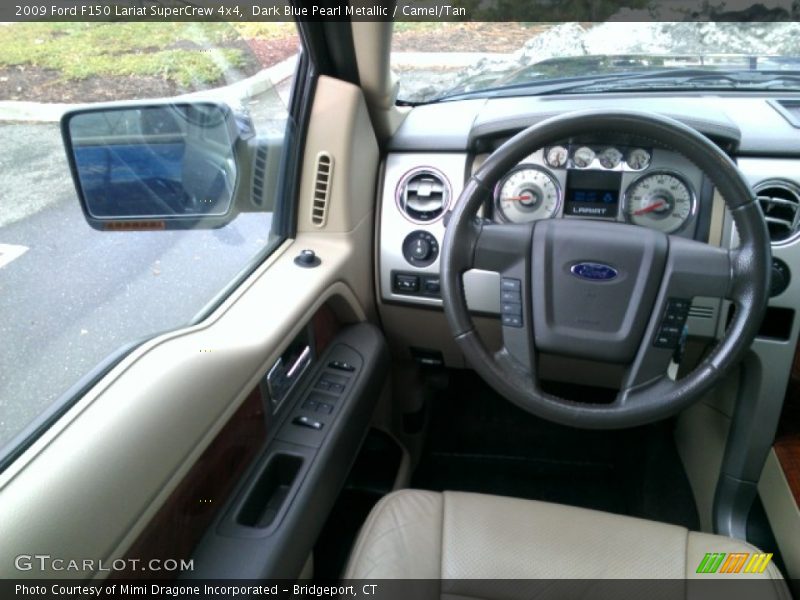 Dark Blue Pearl Metallic / Camel/Tan 2009 Ford F150 Lariat SuperCrew 4x4