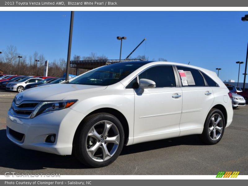 Blizzard White Pearl / Black 2013 Toyota Venza Limited AWD