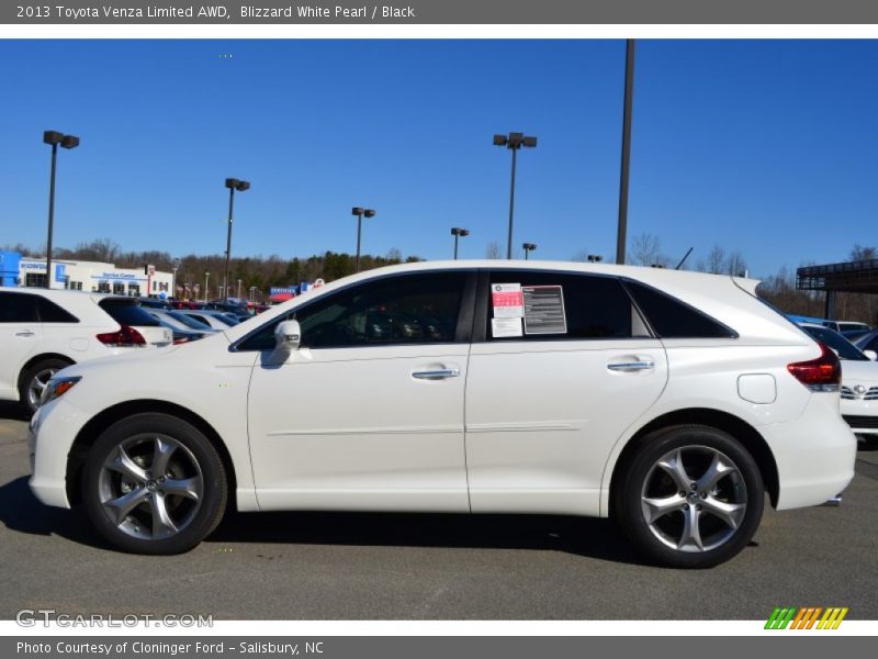 Blizzard White Pearl / Black 2013 Toyota Venza Limited AWD
