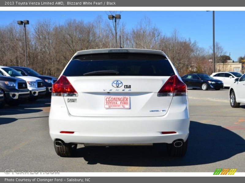 Blizzard White Pearl / Black 2013 Toyota Venza Limited AWD