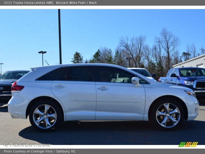 Blizzard White Pearl / Black 2013 Toyota Venza Limited AWD