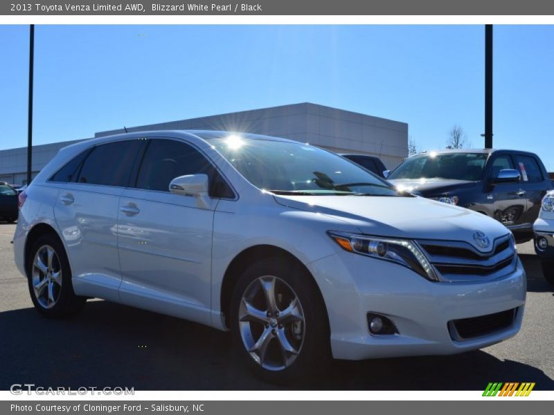 Blizzard White Pearl / Black 2013 Toyota Venza Limited AWD