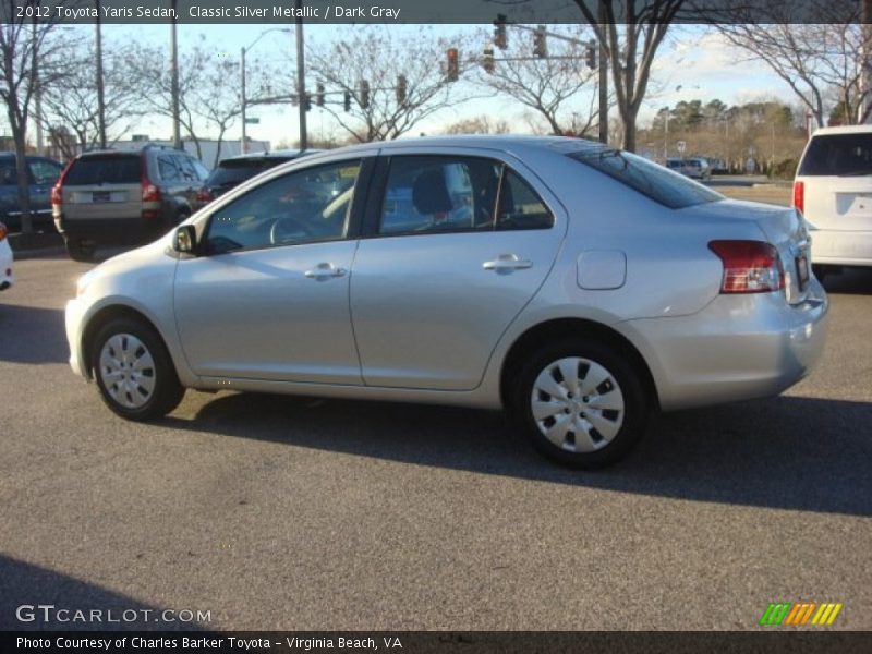 Classic Silver Metallic / Dark Gray 2012 Toyota Yaris Sedan