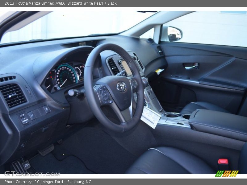 Blizzard White Pearl / Black 2013 Toyota Venza Limited AWD
