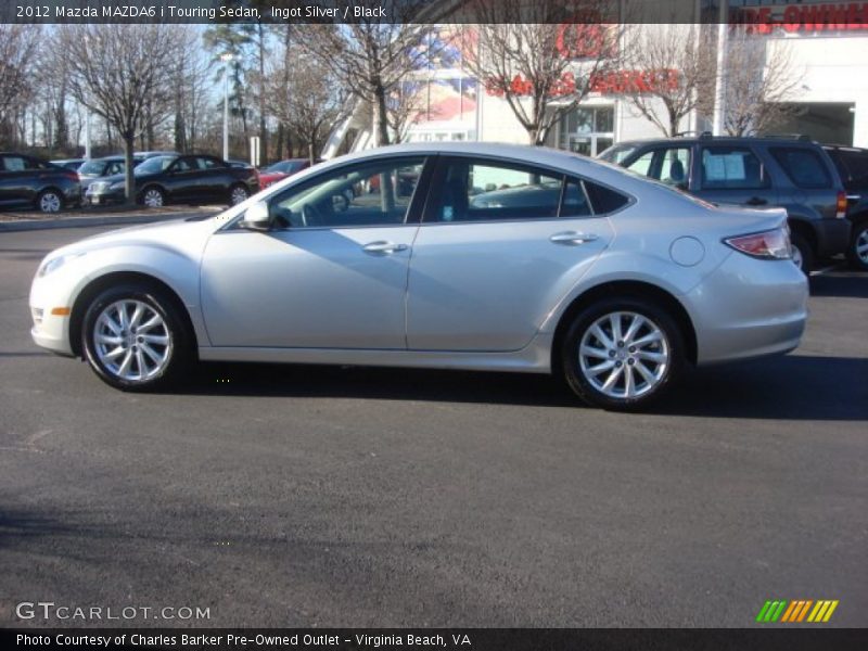 Ingot Silver / Black 2012 Mazda MAZDA6 i Touring Sedan