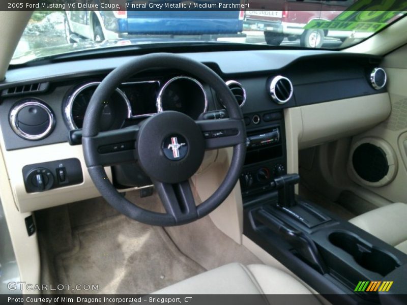 Mineral Grey Metallic / Medium Parchment 2005 Ford Mustang V6 Deluxe Coupe