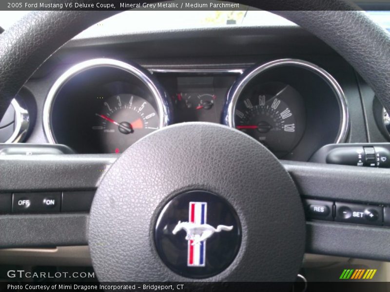 Mineral Grey Metallic / Medium Parchment 2005 Ford Mustang V6 Deluxe Coupe