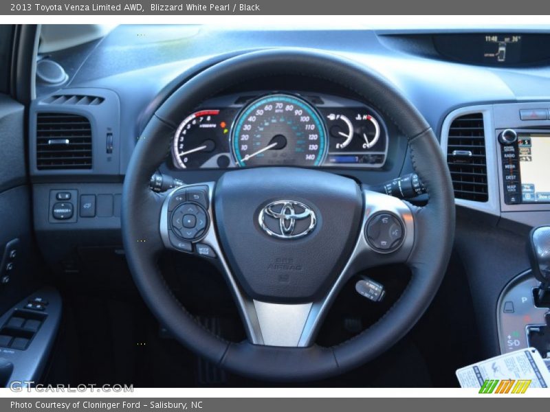 Blizzard White Pearl / Black 2013 Toyota Venza Limited AWD