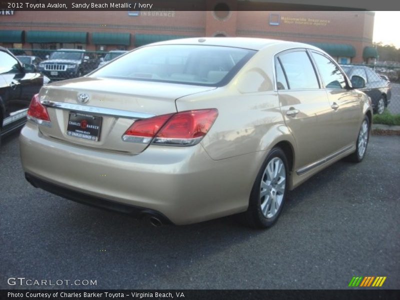 Sandy Beach Metallic / Ivory 2012 Toyota Avalon