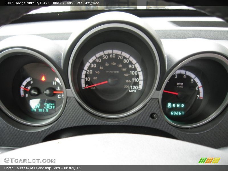 Black / Dark Slate Gray/Red 2007 Dodge Nitro R/T 4x4
