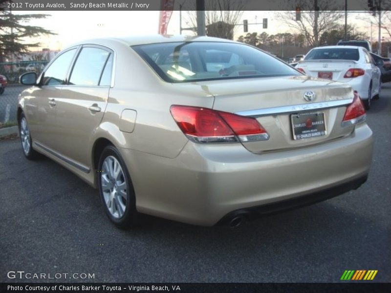 Sandy Beach Metallic / Ivory 2012 Toyota Avalon