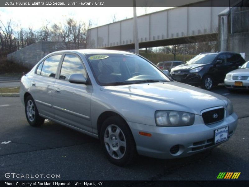 Silver Pewter / Gray 2003 Hyundai Elantra GLS Sedan