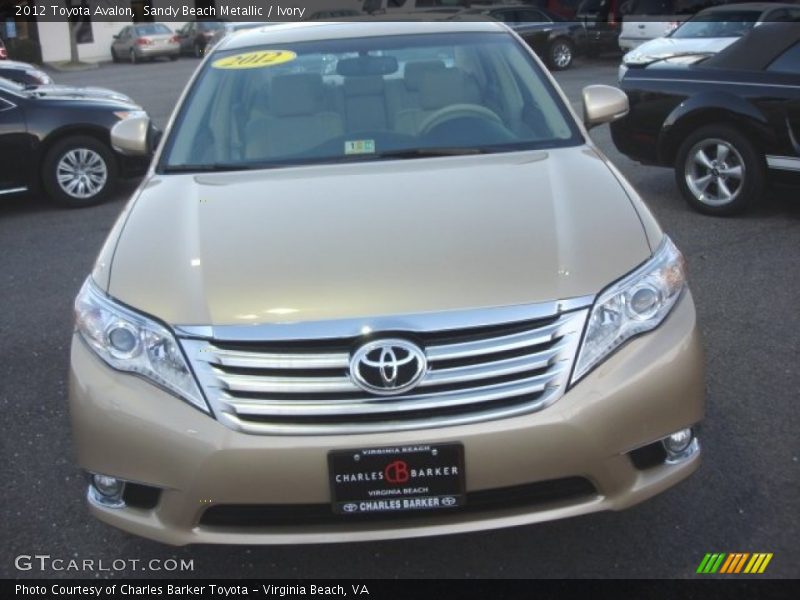 Sandy Beach Metallic / Ivory 2012 Toyota Avalon