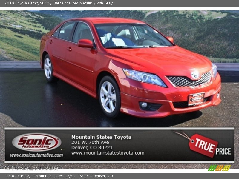 Barcelona Red Metallic / Ash Gray 2010 Toyota Camry SE V6