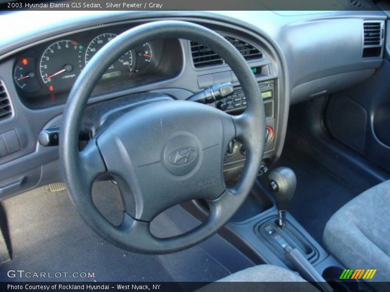 Silver Pewter / Gray 2003 Hyundai Elantra GLS Sedan