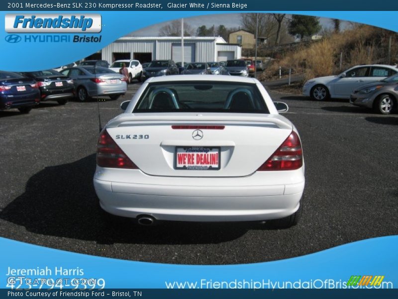 Glacier White / Sienna Beige 2001 Mercedes-Benz SLK 230 Kompressor Roadster