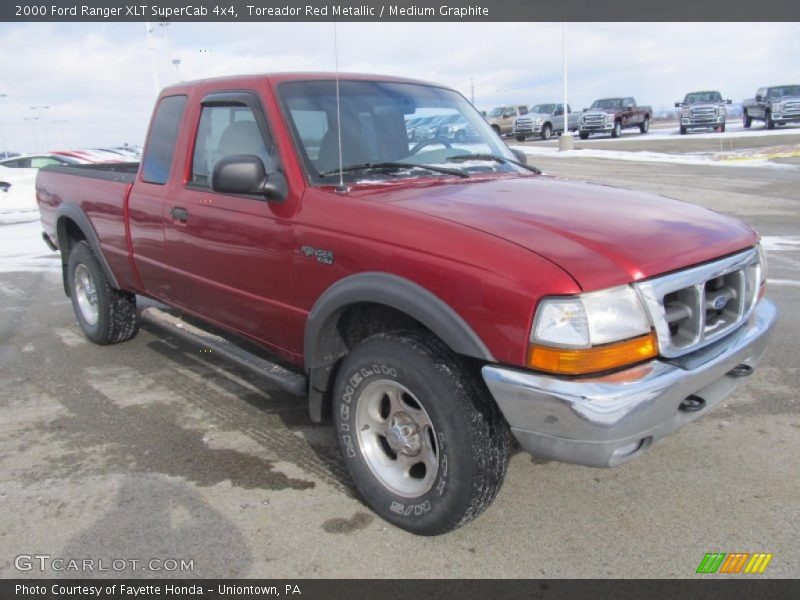 Toreador Red Metallic / Medium Graphite 2000 Ford Ranger XLT SuperCab 4x4