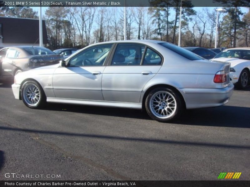 Titanium Silver Metallic / Black 2001 BMW 5 Series 530i Sedan