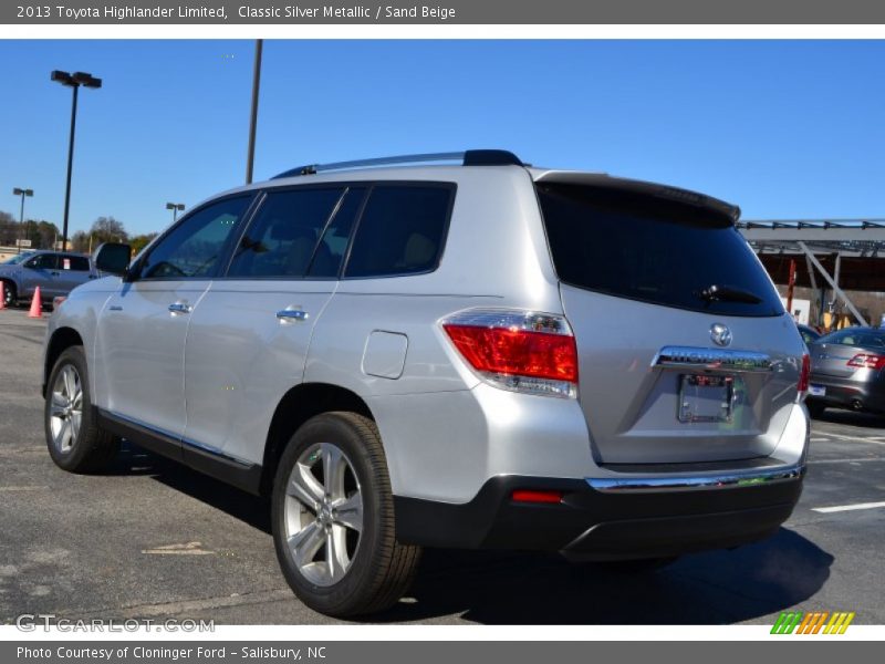 Classic Silver Metallic / Sand Beige 2013 Toyota Highlander Limited