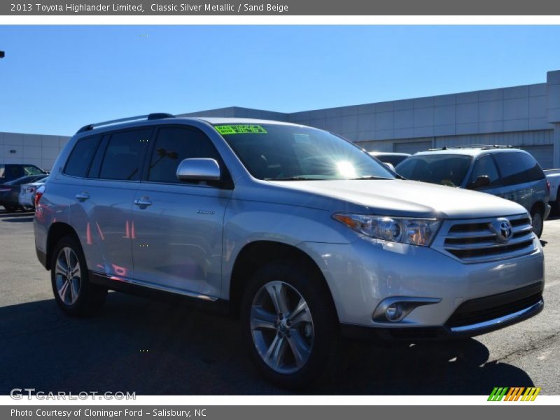 Classic Silver Metallic / Sand Beige 2013 Toyota Highlander Limited