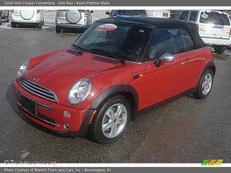 Chili Red / Black/Panther Black 2006 Mini Cooper Convertible