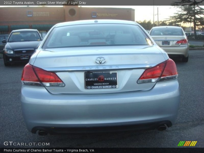 Classic Silver Metallic / Light Gray 2012 Toyota Avalon