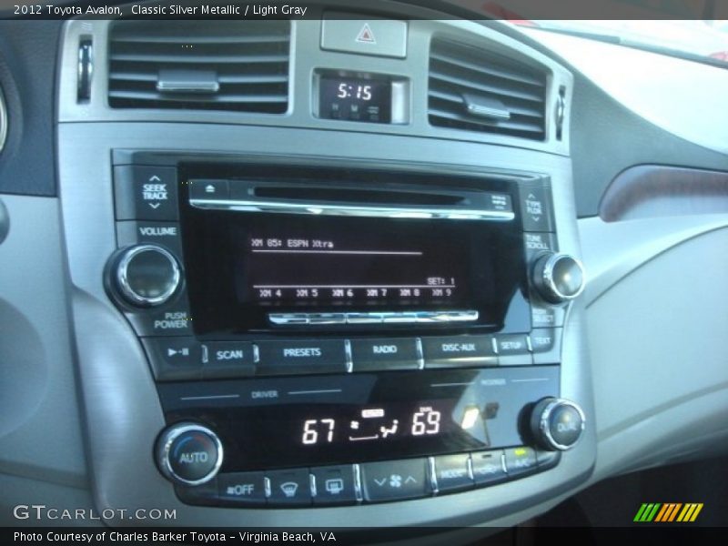 Classic Silver Metallic / Light Gray 2012 Toyota Avalon