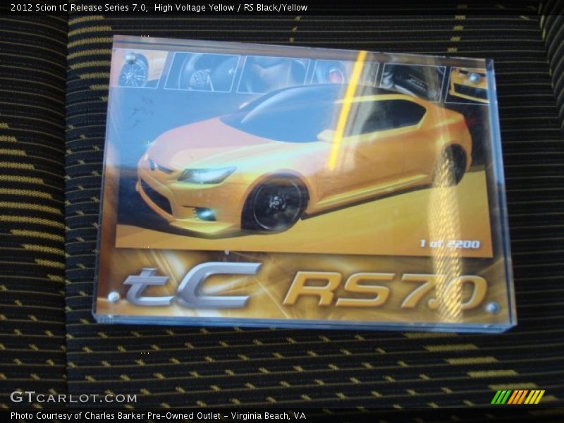 High Voltage Yellow / RS Black/Yellow 2012 Scion tC Release Series 7.0