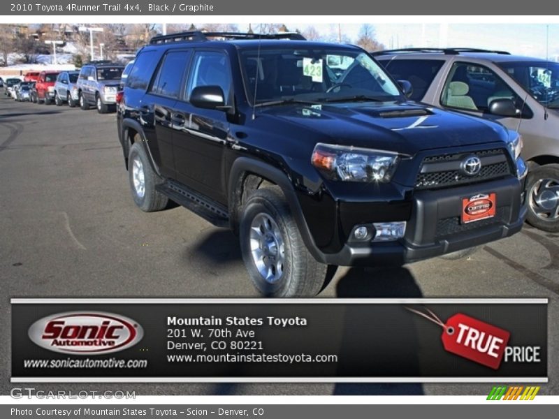 Black / Graphite 2010 Toyota 4Runner Trail 4x4