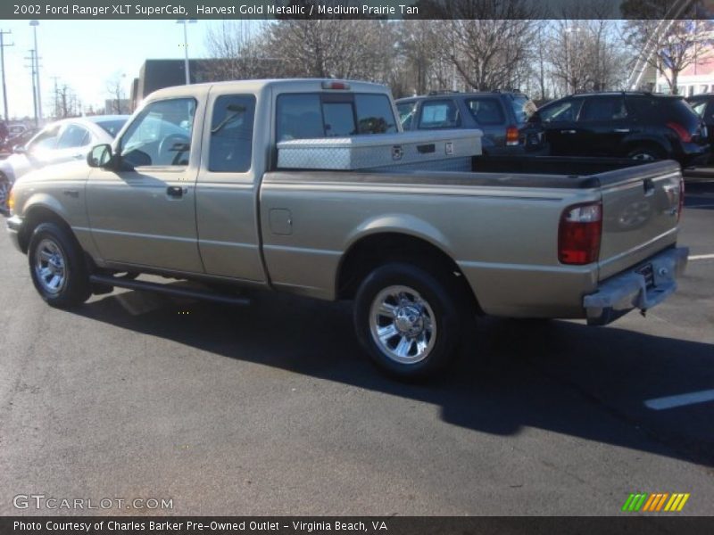 Harvest Gold Metallic / Medium Prairie Tan 2002 Ford Ranger XLT SuperCab