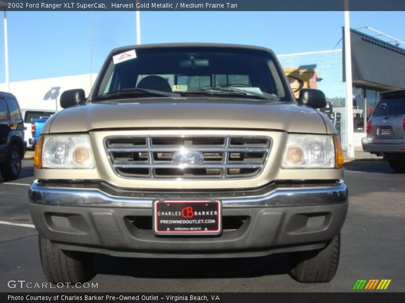 Harvest Gold Metallic / Medium Prairie Tan 2002 Ford Ranger XLT SuperCab