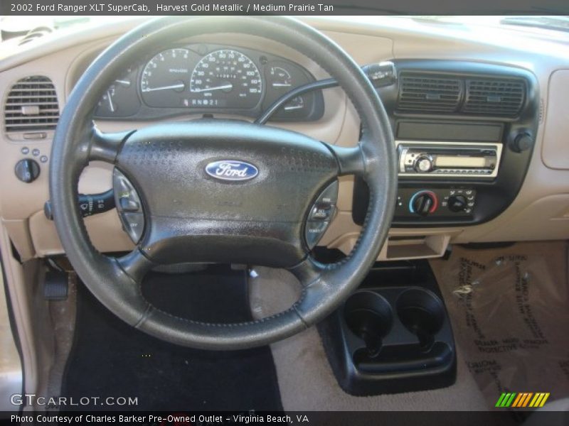 Harvest Gold Metallic / Medium Prairie Tan 2002 Ford Ranger XLT SuperCab