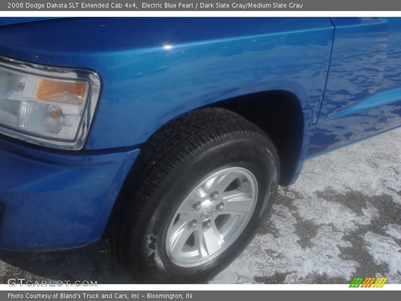 Electric Blue Pearl / Dark Slate Gray/Medium Slate Gray 2008 Dodge Dakota SLT Extended Cab 4x4
