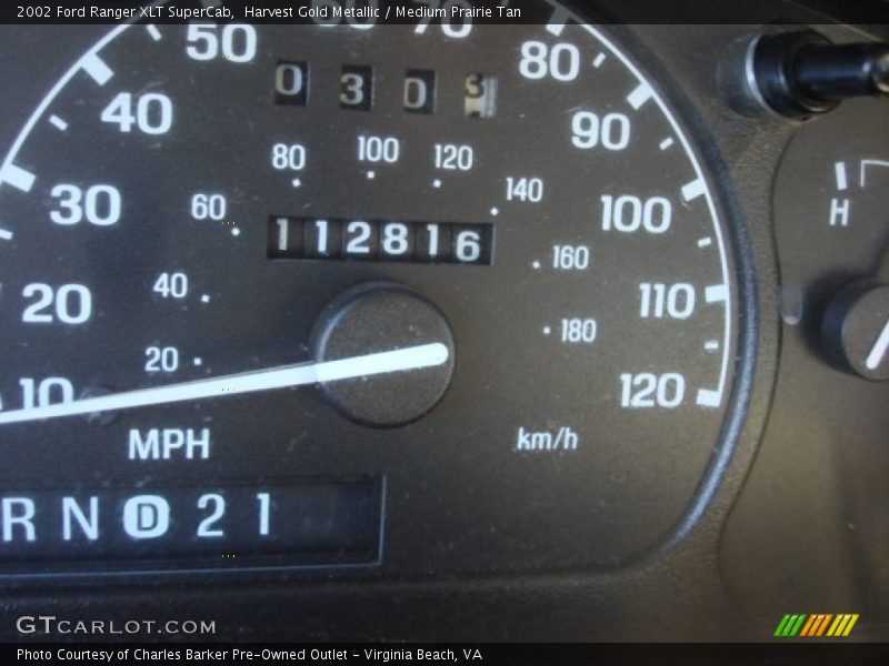 Harvest Gold Metallic / Medium Prairie Tan 2002 Ford Ranger XLT SuperCab