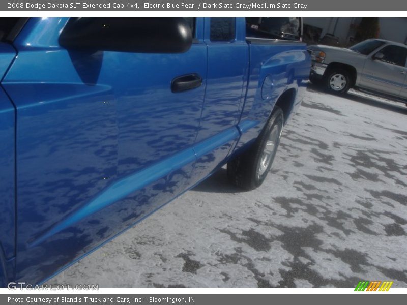Electric Blue Pearl / Dark Slate Gray/Medium Slate Gray 2008 Dodge Dakota SLT Extended Cab 4x4