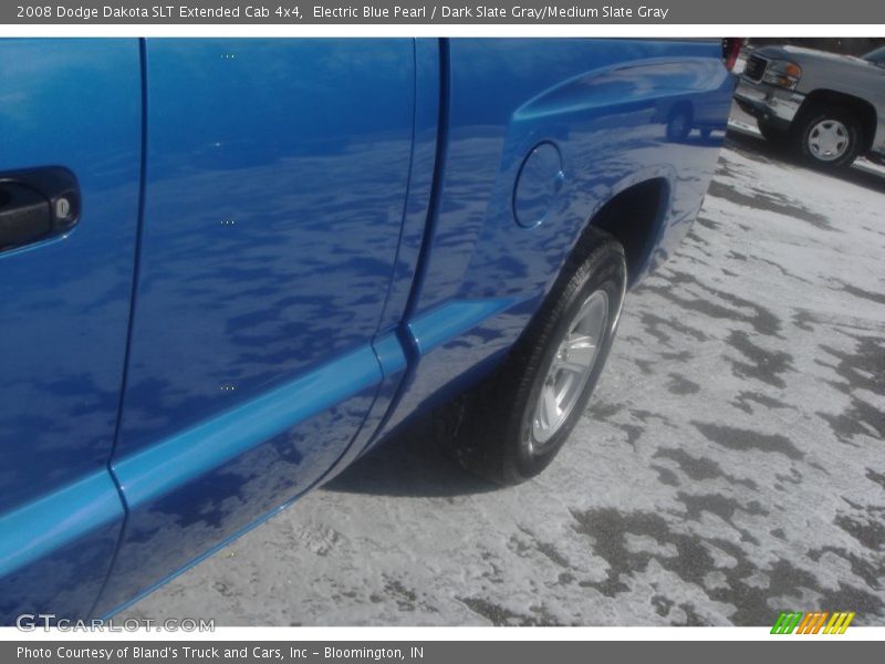 Electric Blue Pearl / Dark Slate Gray/Medium Slate Gray 2008 Dodge Dakota SLT Extended Cab 4x4
