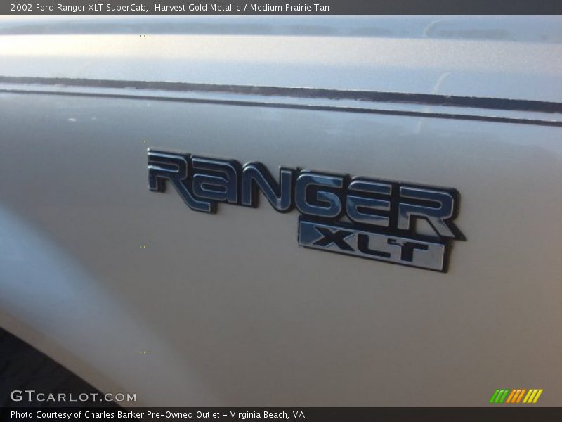 Harvest Gold Metallic / Medium Prairie Tan 2002 Ford Ranger XLT SuperCab
