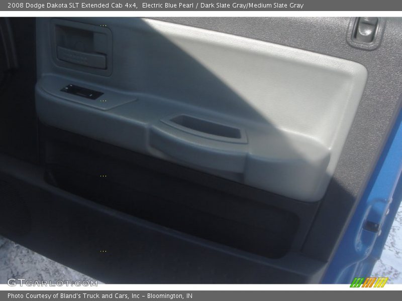 Electric Blue Pearl / Dark Slate Gray/Medium Slate Gray 2008 Dodge Dakota SLT Extended Cab 4x4