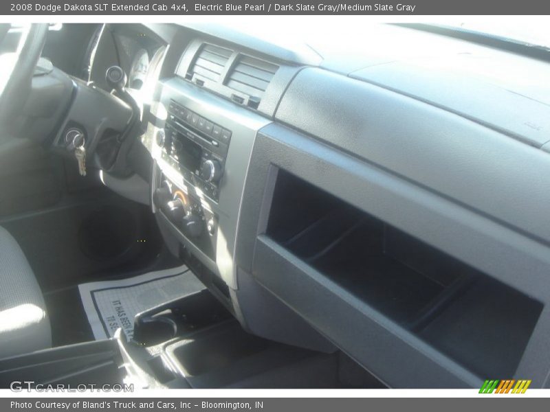 Electric Blue Pearl / Dark Slate Gray/Medium Slate Gray 2008 Dodge Dakota SLT Extended Cab 4x4